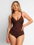 Popilush Thong Bodysuit Lace Smooth Firm Control Thong Bodysuit