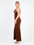 Popilush? Lace Wide-Leg Suspender Jumpsuit
