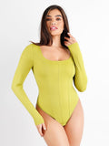 Popilush? Long Sleeve Shapewear Thong Bodysuit