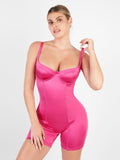 Popilush? Metallic Shiny One Piece Shapewear Mid Thigh Romper
