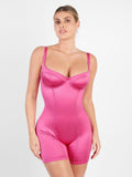 Popilush? Metallic Shiny One Piece Shapewear Mid Thigh Romper