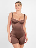 Popilush? Metallic Shiny One Piece Shapewear Mid Thigh Romper