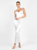Popilush? Casual Jumpsuit Metallic Shiny One Piece Wide Strap Shapewear Jumpsuit