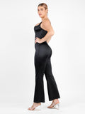 Popilush? Casual Jumpsuit Metallic Shiny One Piece Wide Strap Shapewear Jumpsuit