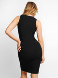 Popilush No Shaper Crew Neck Sleeveless Lounge Dress