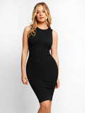 Popilush No Shaper Crew Neck Sleeveless Lounge Dress