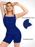 Popilush Yoga Activewear Jumpsuit Seamless Square Neck One Piece Sport Romper