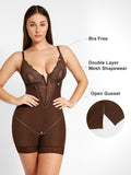 Popilush Sexy Lace Deep-V Neck Short Bodysuit
