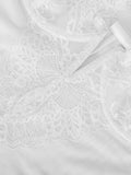 Popilush Mid-Thigh Body Shaper Jumpsuit Sexy Lace Deep-V Neck Shorts Bodysuit
