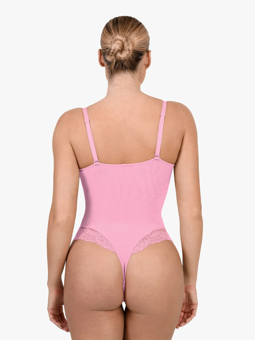 Shapewear Deep-V Neck  Alluring Plunge Lace Thong Bodysuit