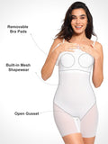 Popilush? Formal Bodycon Party Summer Dress Built-In Shapewear Sheer Mesh Slip Split Midi Dress Set