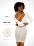 The Shapewear Dress Long Sleeve Mermaid Hem Lace Maxi