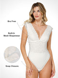 The Shapewear Bodysuit Sleeveless Lace V-Neck