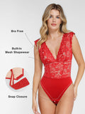 The Shapewear Bodysuit Sleeveless Lace V-Neck