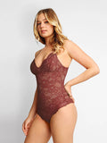 Lace Smooth Firm Control Thong Bodysuit