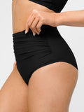 Popilush? The Shapewear Swimwear Ruched High-Waist Bikini Bottom