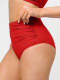 Popilush? The Shapewear Swimwear Ruched High-Waist Bikini Bottom