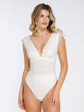 The Shapewear Bodysuit Sleeveless Lace V-Neck