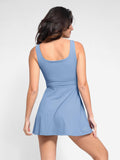 Popilush? Built-In Shapewear Pet Hair Resistant Square Neck Workout Dress