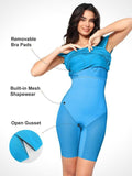 Popilush? Built-In Shapewear Ruched Shine Midi Dress