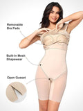 Popilush? Built-In Shapewear Ruched Shine Midi Dress
