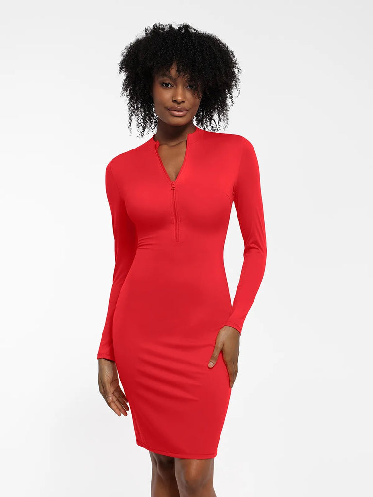 new-arrivals-redtag-shapewear-long-sleeve-mock-neck-midi-dress-34794869063856.webp