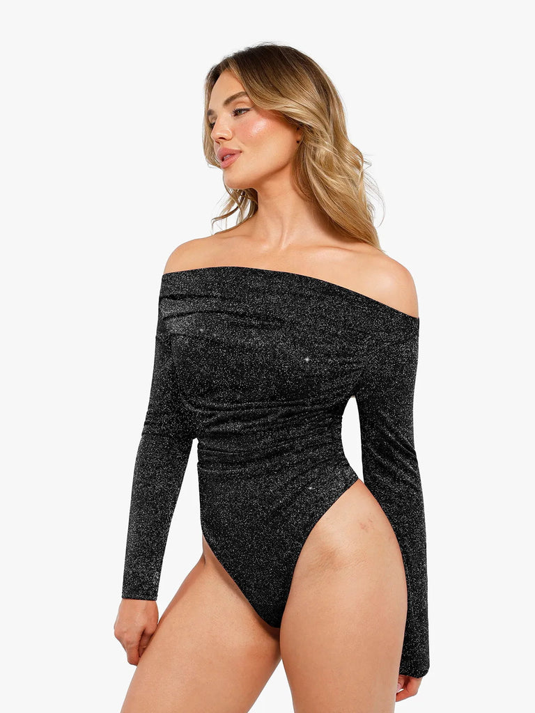 new-arrivals-shapewear-metallic-knit-long-sleeve-slimming-bodysuit-35127075274928.webp
