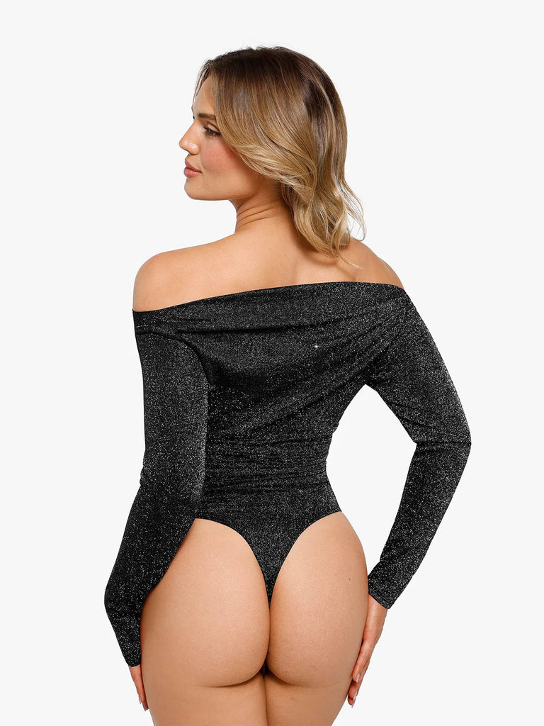 new-arrivals-shapewear-metallic-knit-long-sleeve-slimming-bodysuit-35127075307696.webp