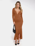 New arrivals The Shapewear Dress Long Sleeve Mermaid Hem Lace Maxi