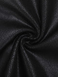 Popilush? Faux Leather Bodycon Party Summer Dress Built-In Shapewear Leather Mock Neck Midi Dress