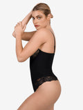 Shapewear Deep-V Neck  Alluring Plunge Lace Thong Bodysuit
