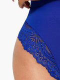 Shapewear Deep-V Neck  Alluring Plunge Lace Thong Bodysuit