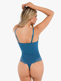 Shapewear Deep-V Neck  Alluring Plunge Lace Thong Bodysuit