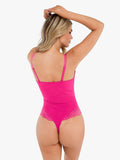 Shapewear Deep-V Neck  Alluring Plunge Lace Thong Bodysuit