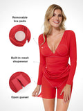 popilush-shapewear-long-sleeve-v-neck-ruched-bodycon-midi-dress-35083664687280.webp