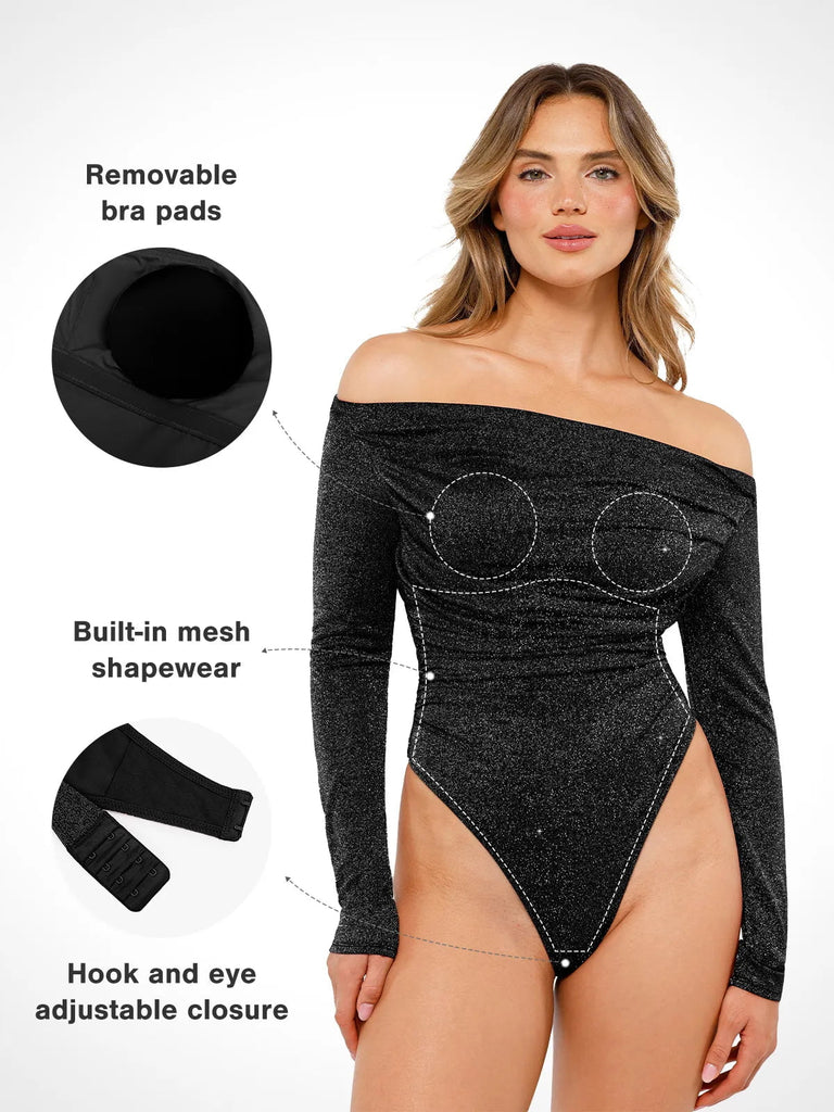 popilush-shapewear-metallic-knit-long-sleeve-slimming-bodysuit-off-shoulder-shine-tops-body-shaper-winter-35223441211568.webp