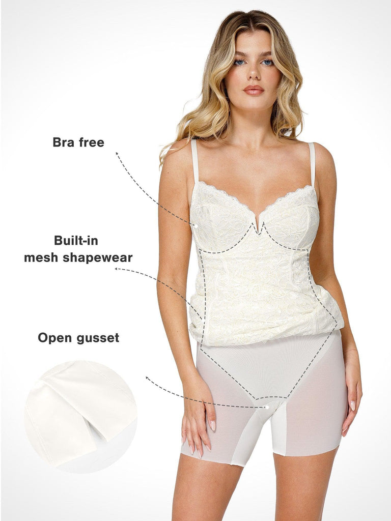 Popilush? Formal Bodycon Party Summer Cocktail Gown The Lace Shapewear Dress Corset Style Midi