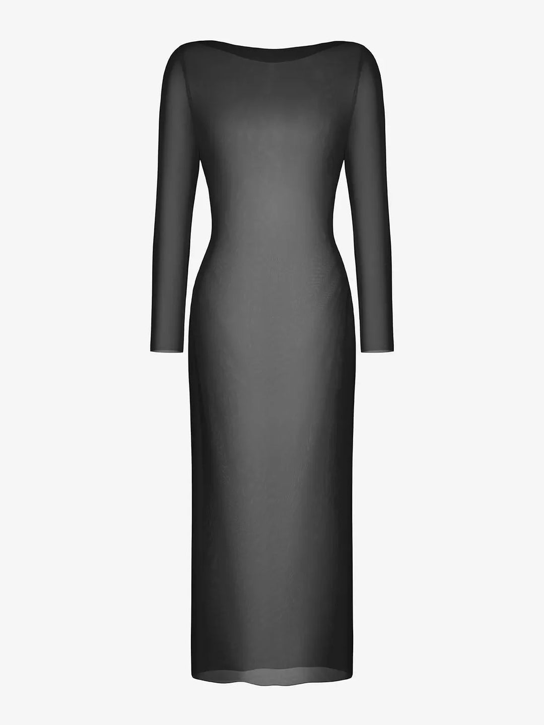 Popilush? Outerwear Black / S The Popilush Long Sleeve Sheer Mesh Maxi Cover-Up