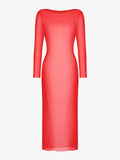 Popilush? Outerwear Red / S The Popilush Long Sleeve Sheer Mesh Maxi Cover-Up