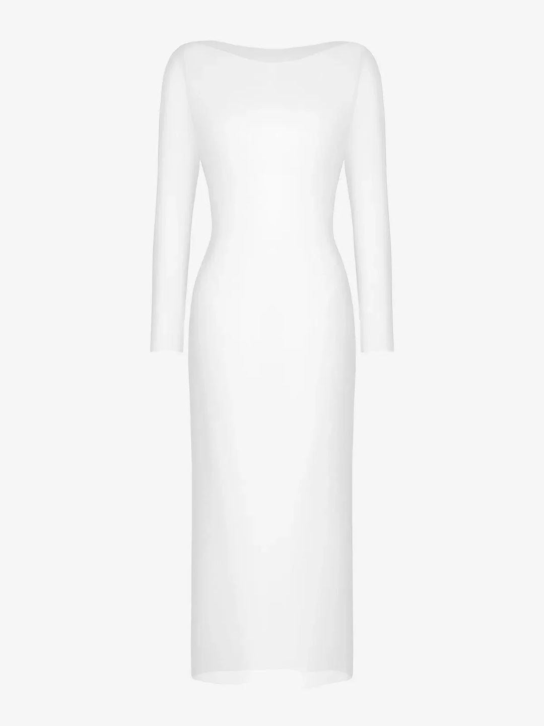 Popilush? Outerwear White / S The Popilush Long Sleeve Sheer Mesh Maxi Cover-Up