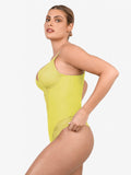 Shapewear Deep-V Neck  Alluring Plunge Lace Thong Bodysuit