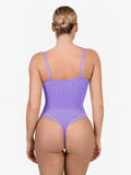 Shapewear Deep-V Neck  Alluring Plunge Lace Thong Bodysuit