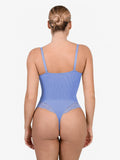 Shapewear Deep-V Neck  Alluring Plunge Lace Thong Bodysuit