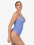 Shapewear Deep-V Neck  Alluring Plunge Lace Thong Bodysuit