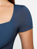 Popilush? Built-In Shapewear Denim Bustier Midi Dress