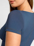Popilush? Built-In Shapewear Denim Bustier Midi Dress