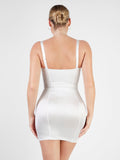Popilush? Bodycon Summer Dress Tummy Control Built-In Shapewear Metallic Shiny Bustier Mini Dress