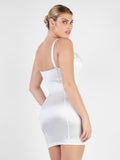 Popilush? Bodycon Summer Dress Tummy Control Built-In Shapewear Metallic Shiny Bustier Mini Dress
