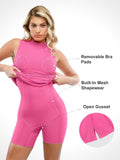 Popilush? Built-In Shapewear Mock Neck Modal Midi Dress