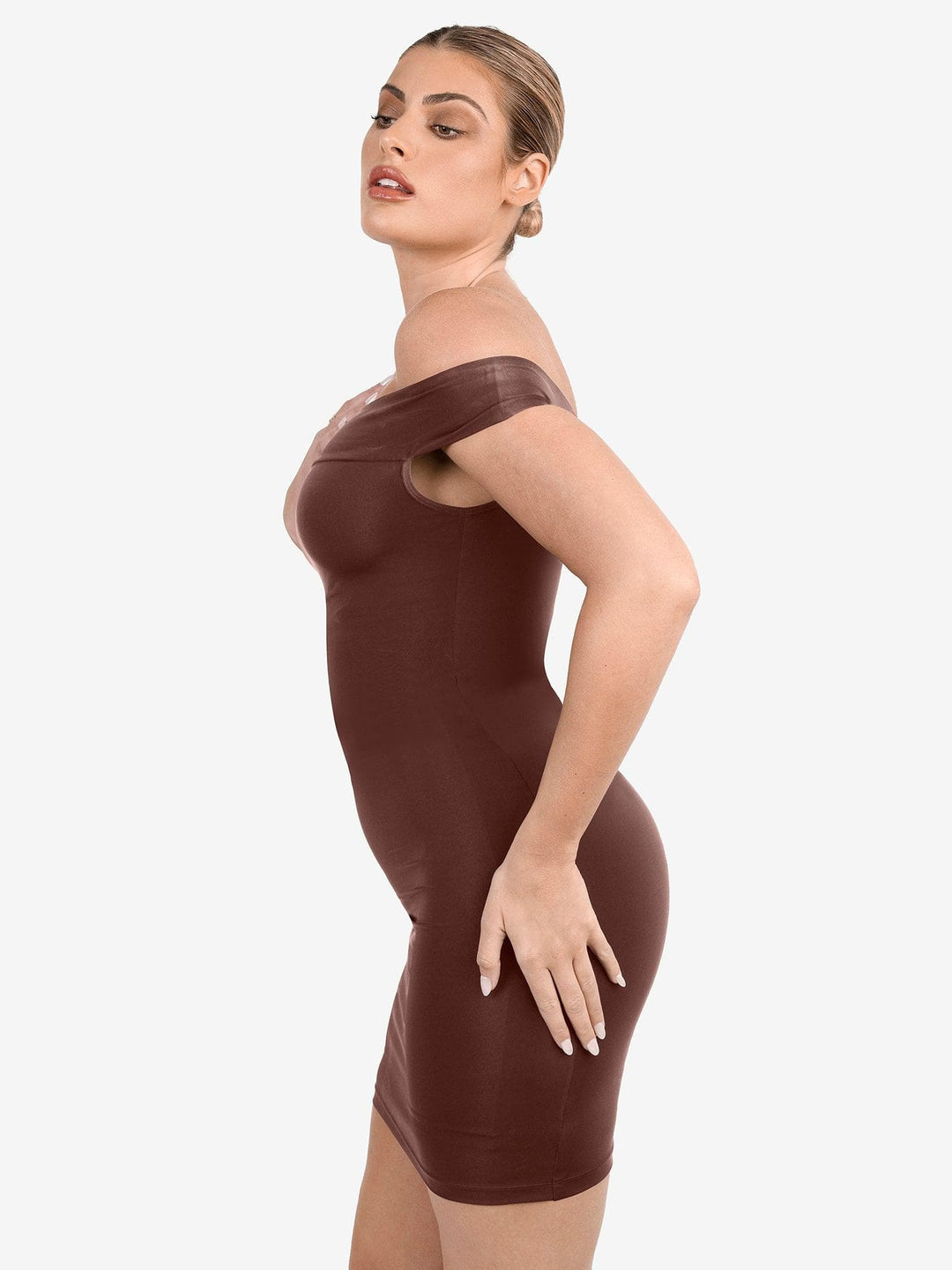 Popilush? Built-In Shapewear Off Shoulder Mini Dress